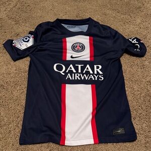 PSG Messi #30 Kids Navy and Red Soccer Jersey